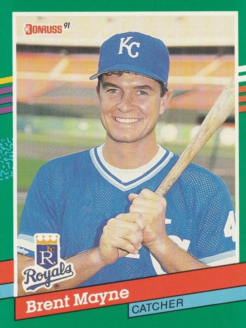 Brent Mayne - Donruss 91 Baseball Card
